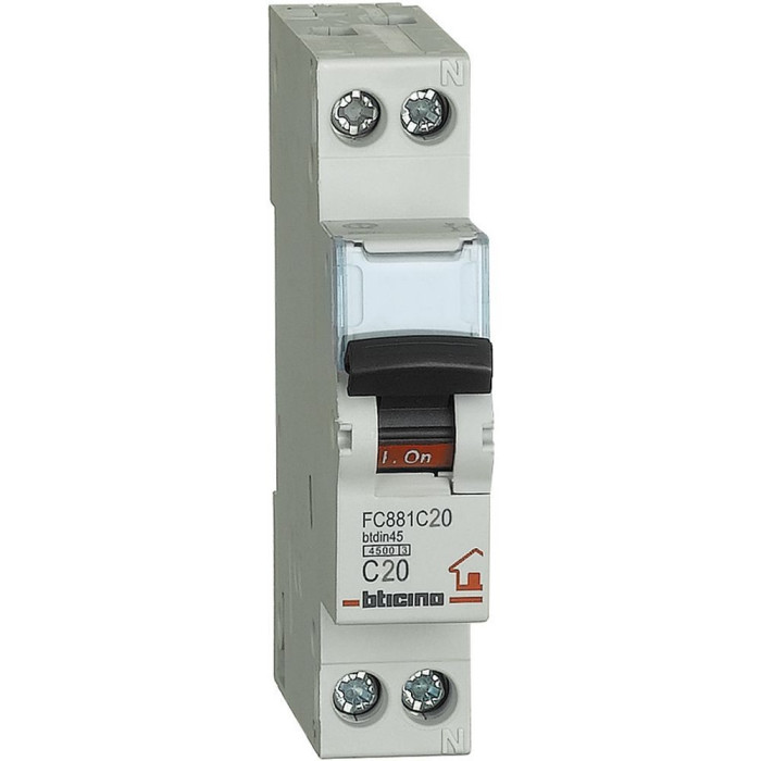 INTERRUTTORE MAGNETOTERMICO 20A 1MD 4500K BTICINO