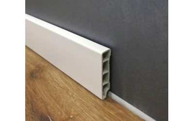 BATTISCOPA SQUARE BIANCO MM 14x70  - 2,5MT ESPANSO