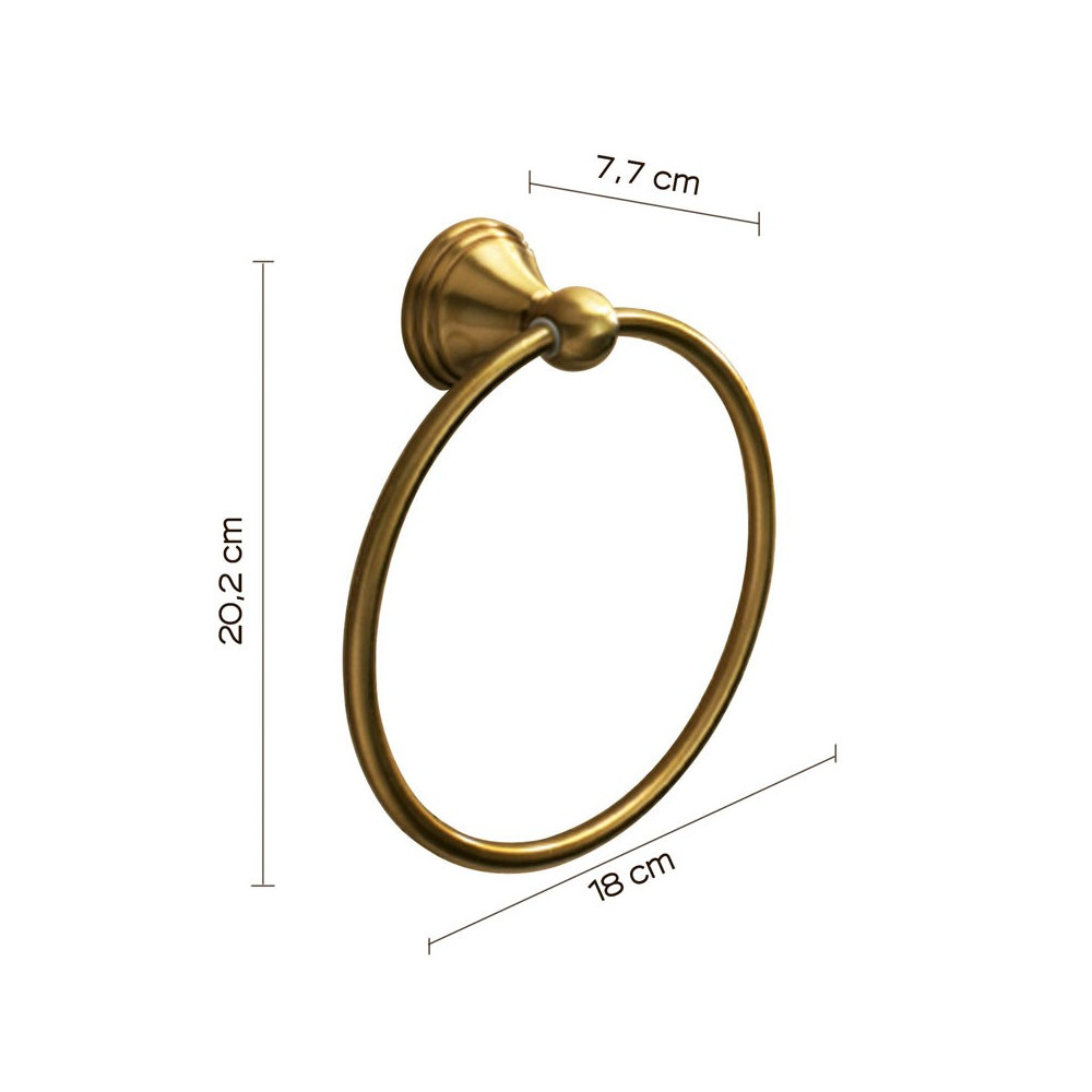 PORTASALVIETTE AD ANELLO IN BRONZO ROMANCE