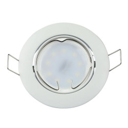 PORTAFARETTO AD INCASSO ORIENTABILE CORPO ROTONDO BIANCO