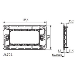 ✔️ Supporto 4 Moduli MatixGO BTicino – Accessorio per Impianti Elettrici | Cetramercato