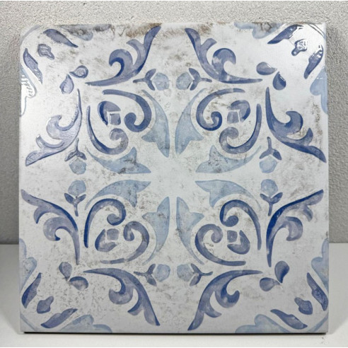 PAVIMENTO DECORO BLU STILE VIETRI CM 23,5 X 23,5