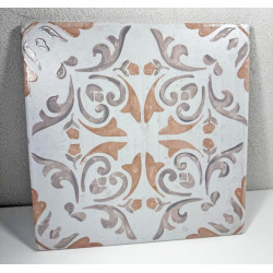 PAVIMENTO DECORO TERRACOTTA STILE VIETRI CM 23,5 X 23,5