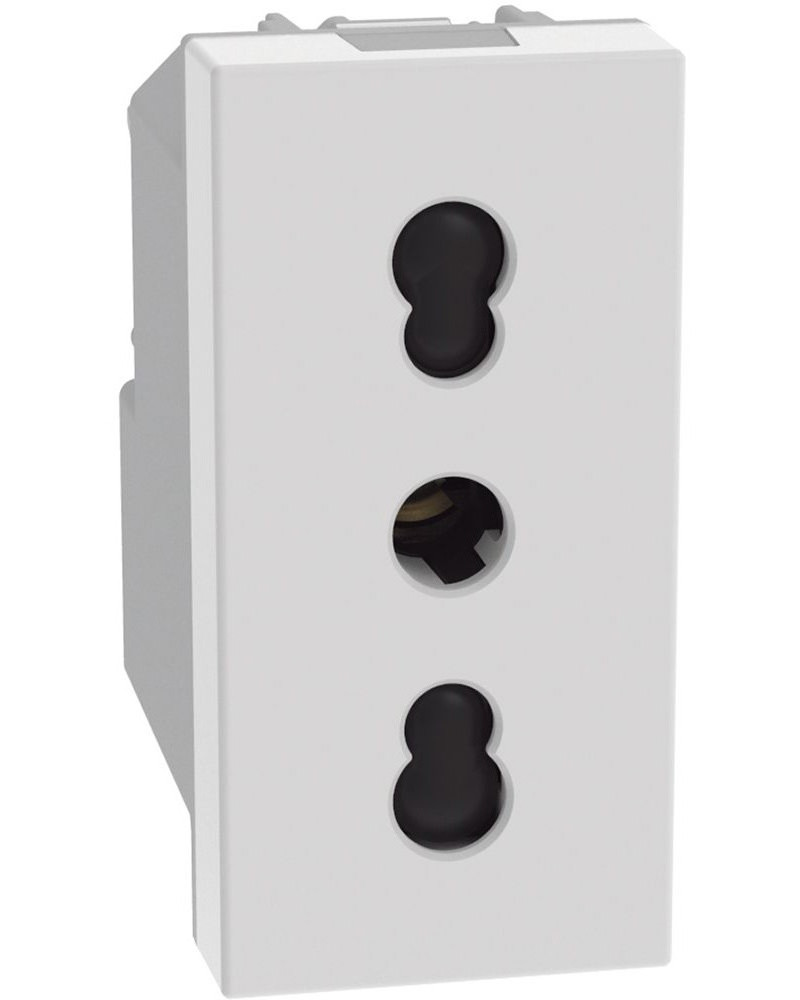 PRESA BIPASSO 2P+T BIANCO MATIXGO