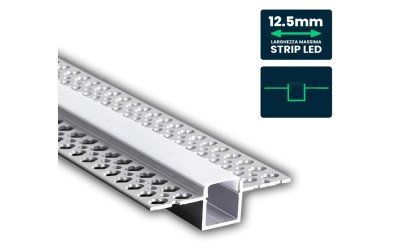 PROFILO CARTONGESSO ALLUMINIO PER STRIP LED STRETTO - 2 MT