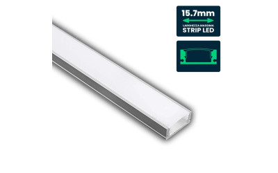 PROFILO ESTENSIBILE ALLUMINIO PER STRIP LED - 2MT V-TAC