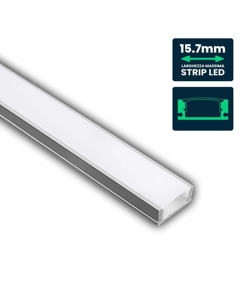 PROFILO ESTENSIBILE ALLUMINIO PER STRIP LED - 2MT V-TAC