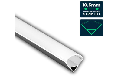 PROFILO ANGOLARE ALLUMINIO PER STRIP LED 2MT VTAC 15,8 x 15,8 mm