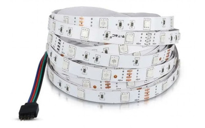 STRIP LED 5050SMD 12V IP20 5MT 3000K VTAC