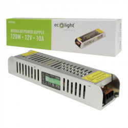 TRASFORMATORE  PER LED 12V 120W - 240V 10A IP20 - ECOLIGHT
