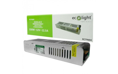 TRASFORMATORE PER LED 12V 150W - 240V 12,5A IP20 ECOLIGHT