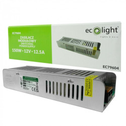 TRASFORMATORE PER LED 12V 150W - 240V 12,5A IP20 ECOLIGHT
