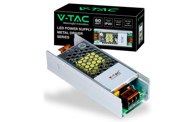 TRASFORMATORE PER LED DC24V 60W - 240V 2,5A IP20 V-TAC