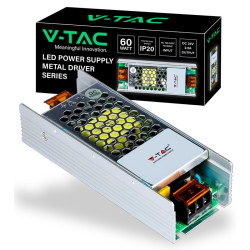 TRASFORMATORE PER LED DC24V 60W - 240V 2,5A IP20 V-TAC