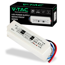 TRASFORMATORE PER LED SLIM 12V 30W IP67 VTAC