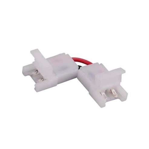 CONNETTORE CURVO 2PIN ALIMAZIONE 12V STRIP LED SMD50 KIT DA 2 PEZZI