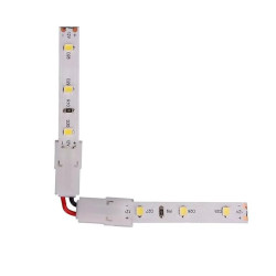 CONNETTORE CURVO 2PIN ALIMAZIONE 12V STRIP LED SMD50 KIT DA 2 PEZZI