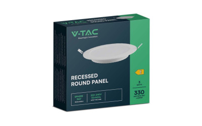 MINI PANNELLO LED 3W D.9,5CM 6500K SLIM VTAC