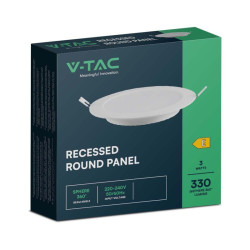 MINI PANNELLO LED 3W D.9,5CM 6500K SLIM VTAC