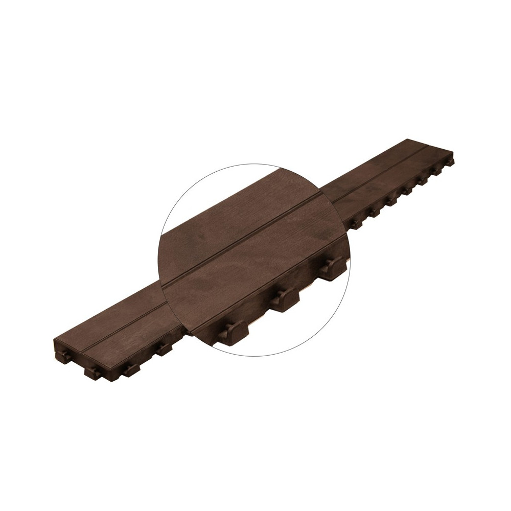 PIASTRELLA DOGA PLASTICA 117X16 CM MARRONE