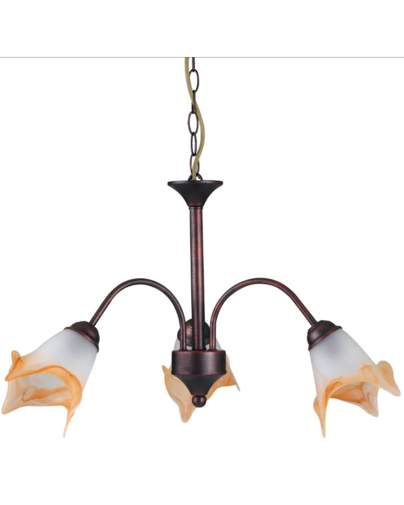 LAMPADARIO 1162 RUGGINE 3XE14