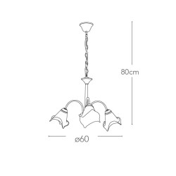 LAMPADARIO 1162 RUGGINE 3XE14