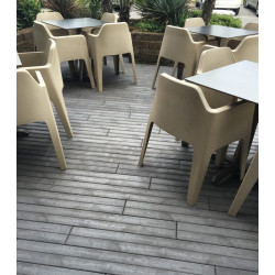 PIASTRELLA DOGA PLASTICA 117X16 CM MARRONE