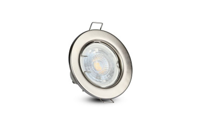 PORTAFARETTO 2 PZ  NIKEL SATINATO TONDO D.80XH.30