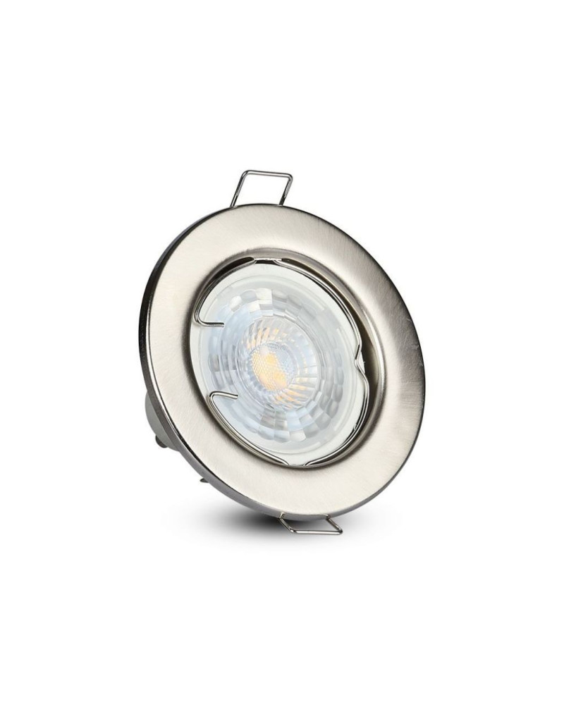 PORTAFARETTO 2 PZ  NIKEL SATINATO TONDO D.80XH.30